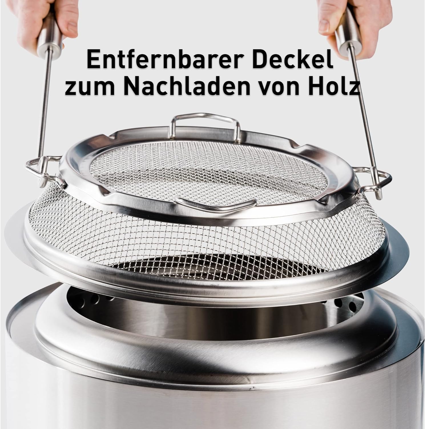 Solo Stove Bonfire Funkenschutz + 2 Heber | Edelstahl von Solo Stove