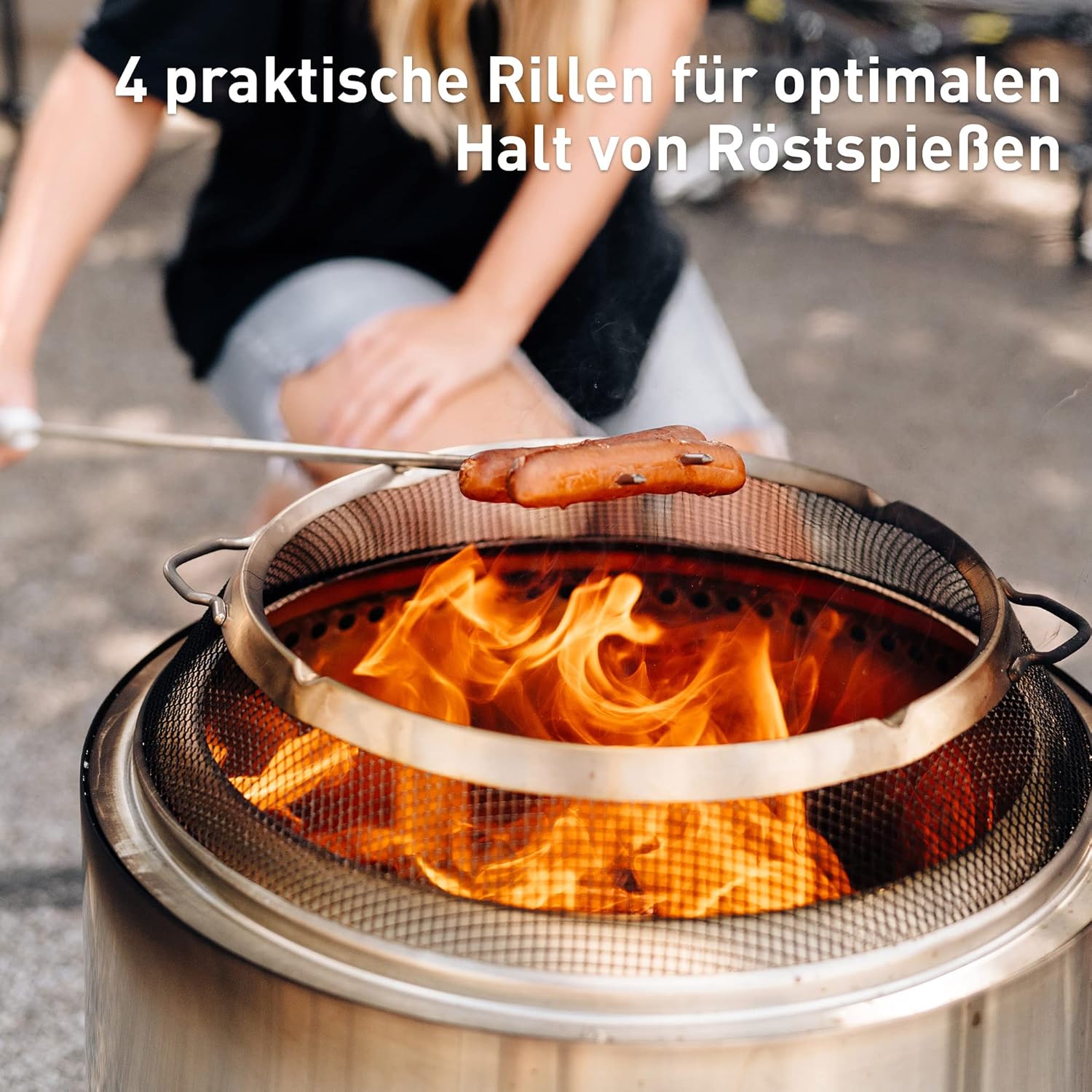 Solo Stove Bonfire Funkenschutz + 2 Heber | Edelstahl von Solo Stove