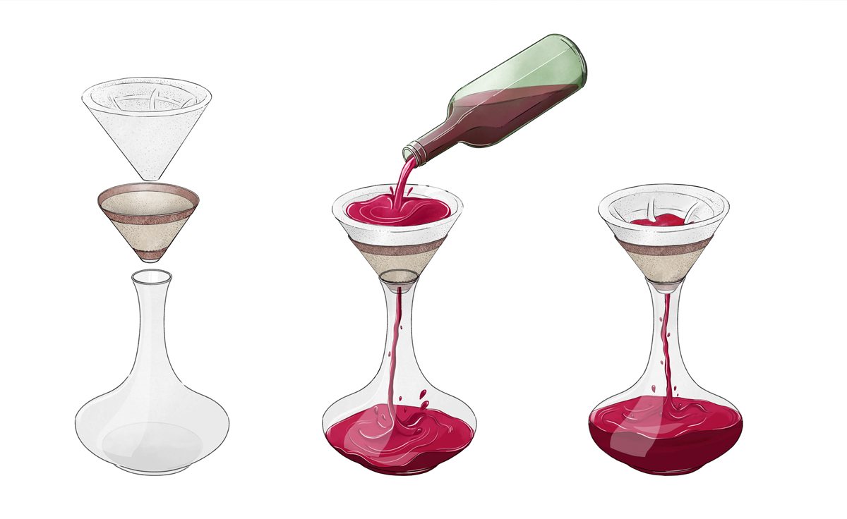 DENK Keramik Weinaktivierer CeraActiv® | Weinbelüfter für Rotwein, Weißwein & Spirituosen - WA