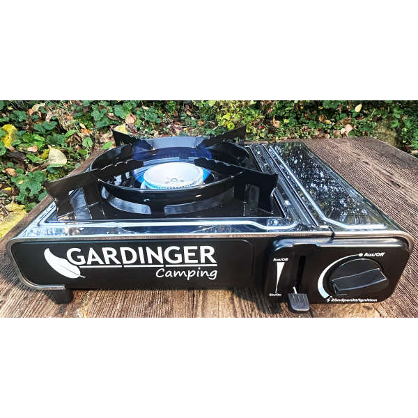 GARDINGER Universal Kartuschen Kocher Safety Camp Allgas mit Piezo Zündung von HUW24