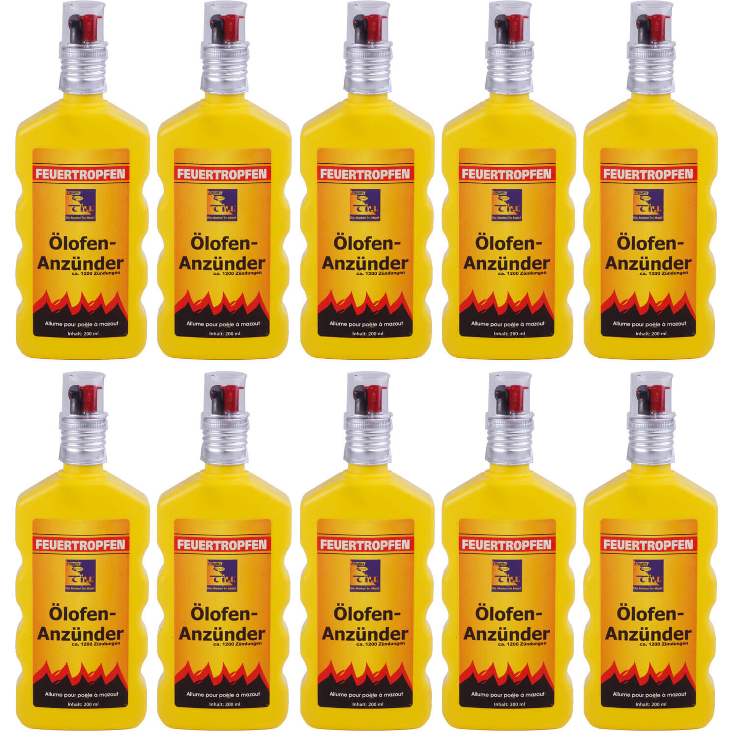 10x Till Feuertropfen 200 ml | Ölofenanzünder | Sicherheitsverschluß von Till 10x Till Feuertropfen 200 ml | Ölofenanzünder | Sicherheitsverschluß von Till