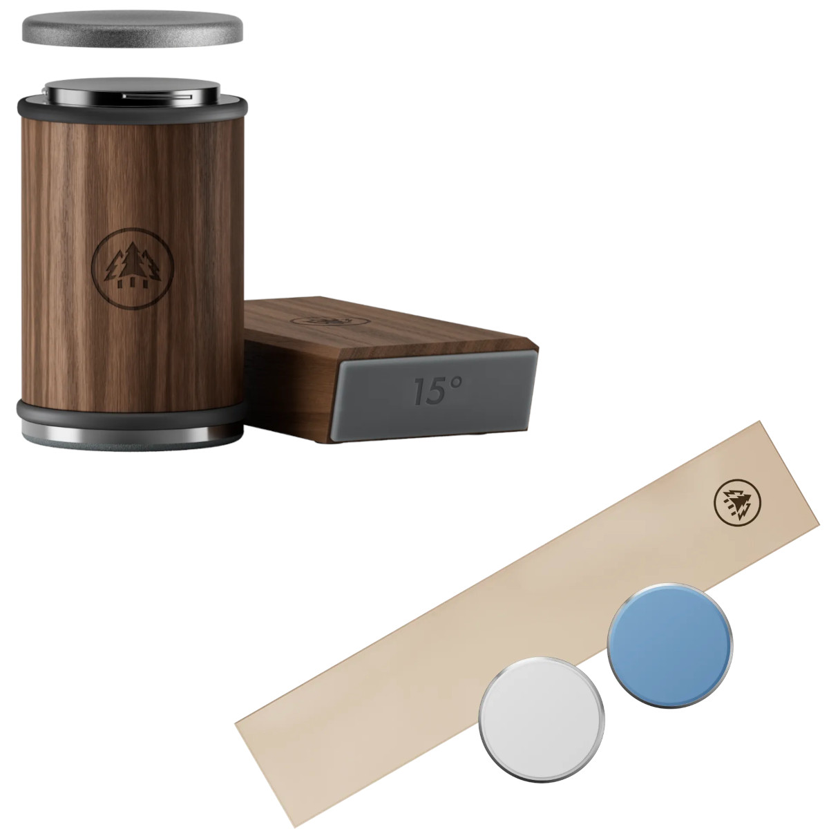 HORL® 3 Nussbaum Rollschleifer Messerschärfer + HORL® 3 Premiumschärfe Paket | SET 2 von HORL HORL® 3 Nussbaum Rollschleifer Messerschärfer + HORL® 3 Premiumschärfe Paket | SET 2 von HORL