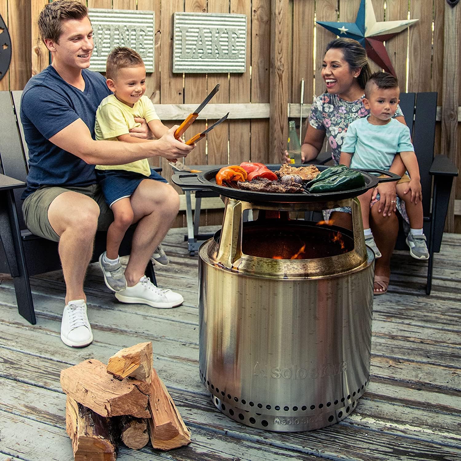 Solo Stove Bonfire Gusseisen-Grillrost mit Aufsatz  von Solo Stove Solo Stove Bonfire Gusseisen-Grillrost mit Aufsatz  von Solo Stove