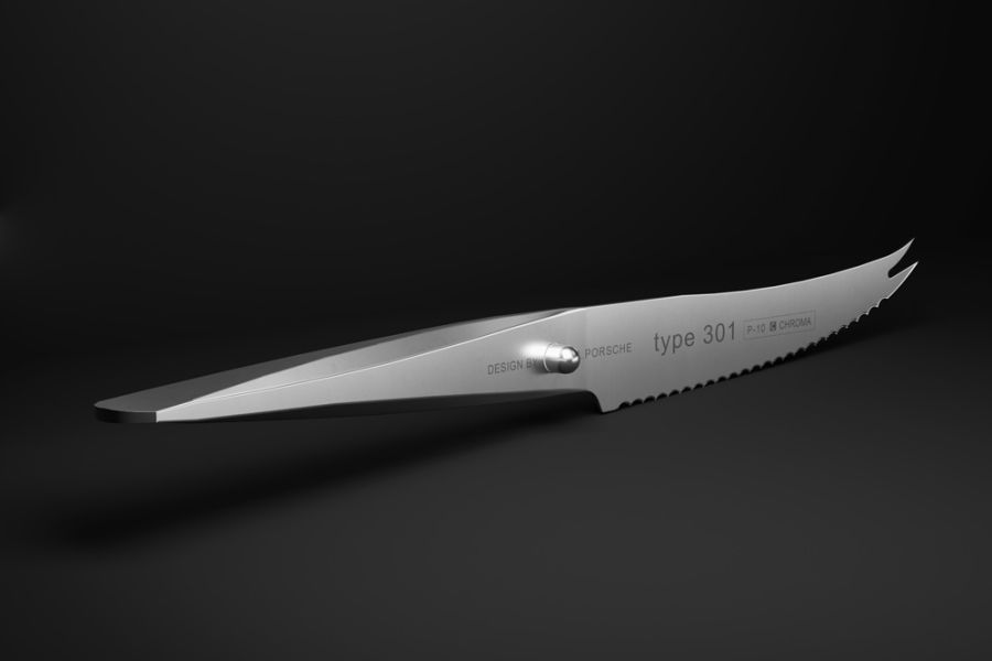CHROMA Type 301 Tomatenmesser P-10 | 12 cm Klinge | Edelstahlgriff | Gabelspitze