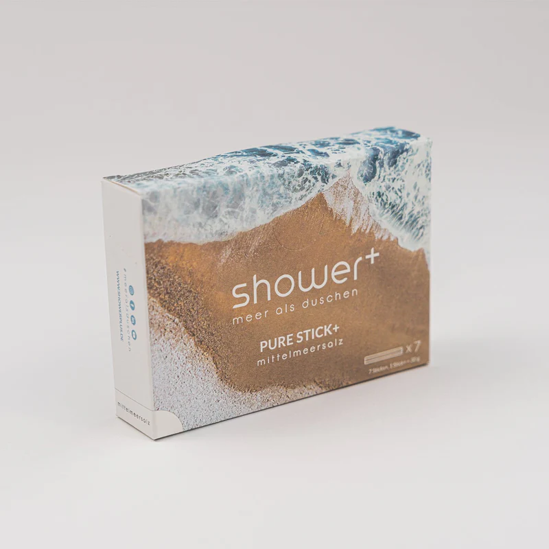 7er Pack Pure Stick+ Salzdusche mit Mittelmeersalz - Made in Germany von shower+