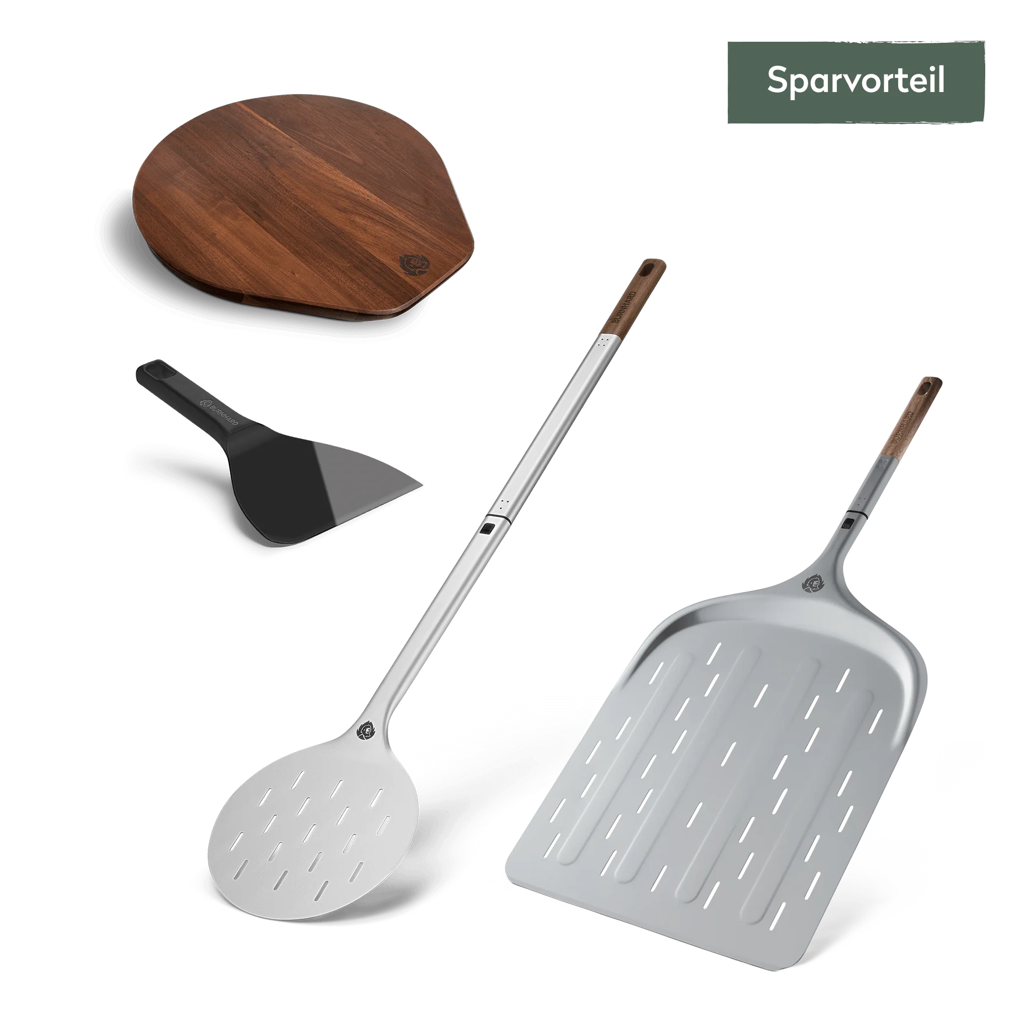 BURNHARD Pizza-Set 4-tlg. inkl. Pizzaschieber für den Fat TONY von BURNHARD