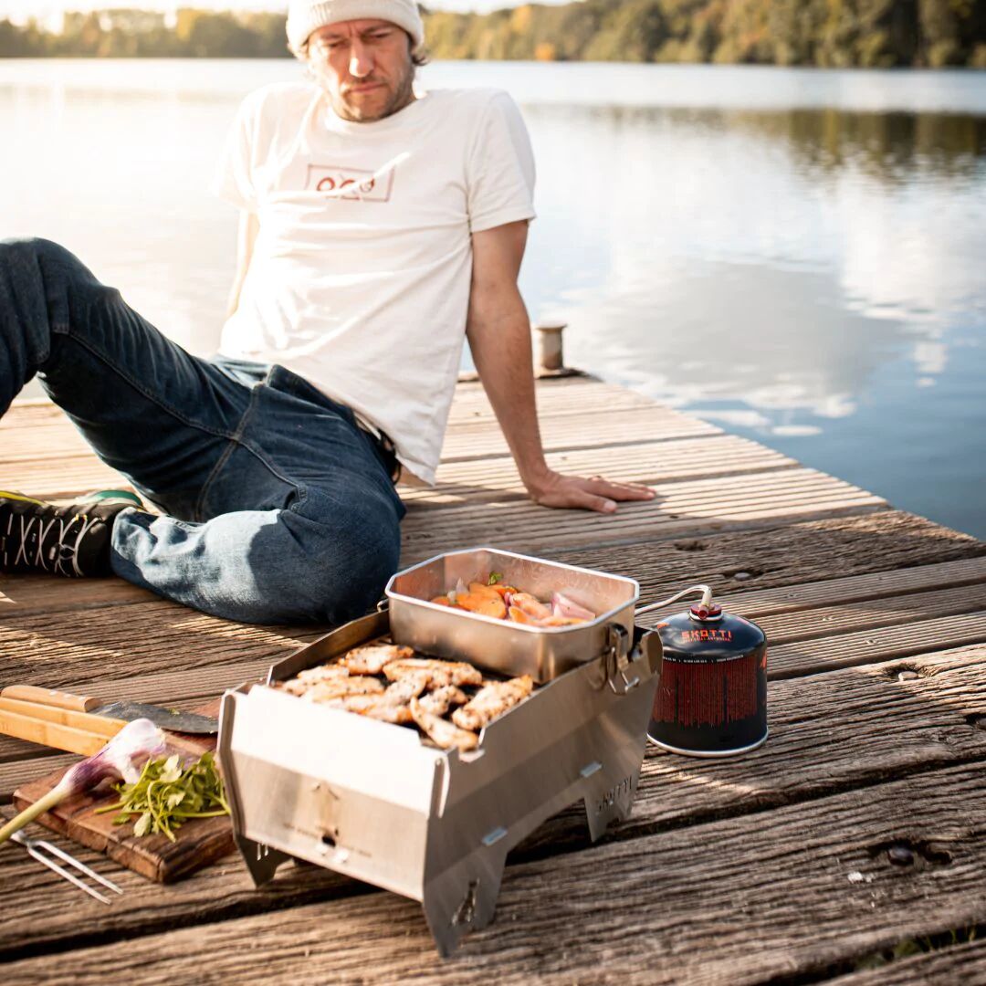 2te Wahl SKOTTI Grill 2.0 aus Edelstahl + Gasschlauch mit Regulator von SKOTTI 2te Wahl SKOTTI Grill 2.0 aus Edelstahl + Gasschlauch mit Regulator von SKOTTI