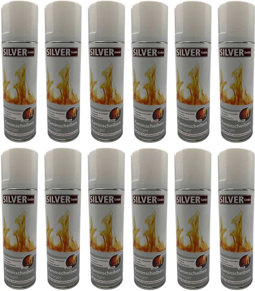 12x 300ml SILVER GmbH Kaminscheiben Reiniger | Aktivschaum | Kaminglas | Ofenglas | Made in Germany von SILVER GmbH 12x 300ml SILVER GmbH Kaminscheiben Reiniger | Aktivschaum | Kaminglas | Ofenglas | Made in Germany von SILVER GmbH