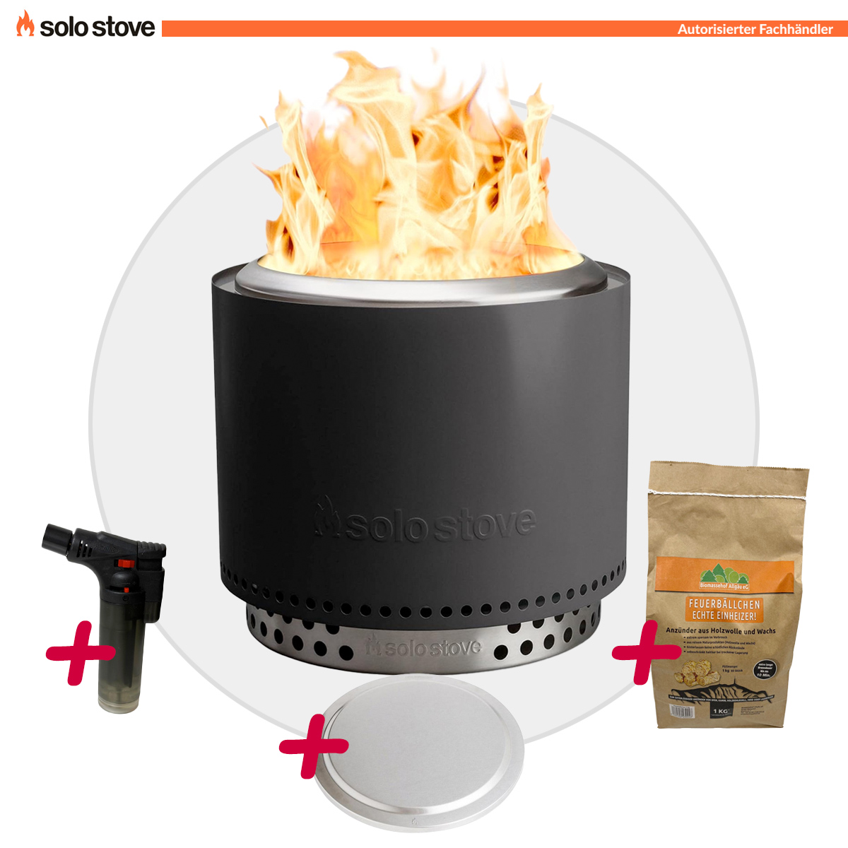 Solo Stove BONFIRE 2.0 + STAND Ash + Edelstahl Deckel + 1kg Anzünder - AKTION