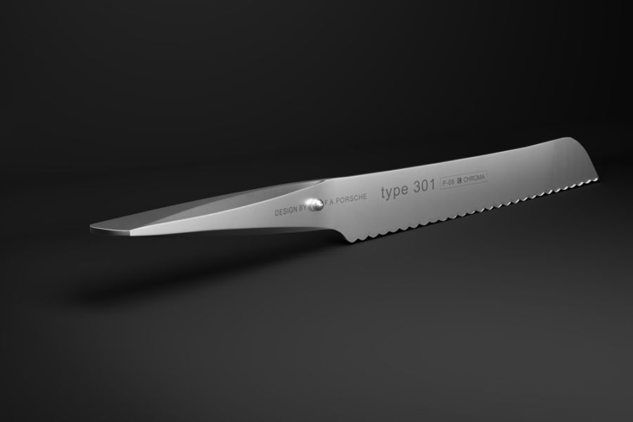 CHROMA Type 301 P-06 Brotmesser 20,9 cm Design by F. A. Porsche von CHROMA
