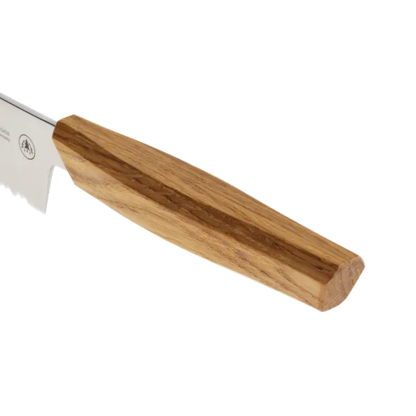 HORL® Brotmesser Eiche mit Triple Pro Cut Wellenschliff und Massivholzgriff 24 cm Klinge
