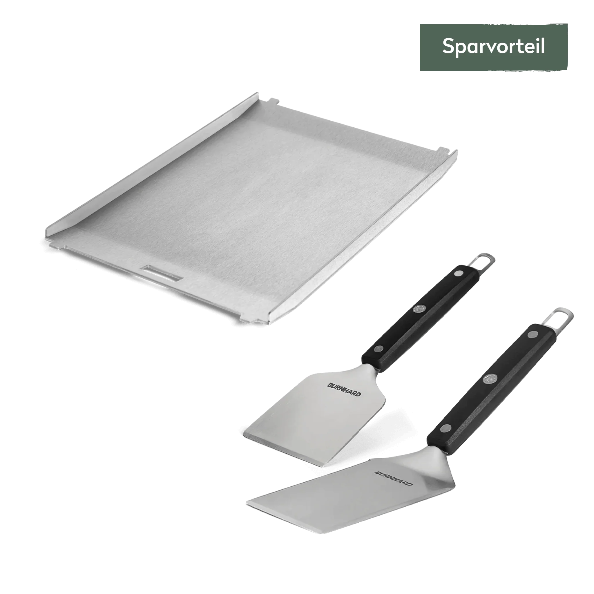 BURNHARD Plancha Set mit 2tlg. Grillspachtel und Grillschaber - JONES von BURNHARD