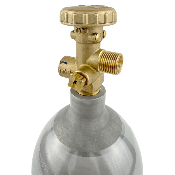 Befüllbare Aluminium Propanflasche Profill 0.5 + Umfüllschlauch + Schnellkupplungen von HUW24