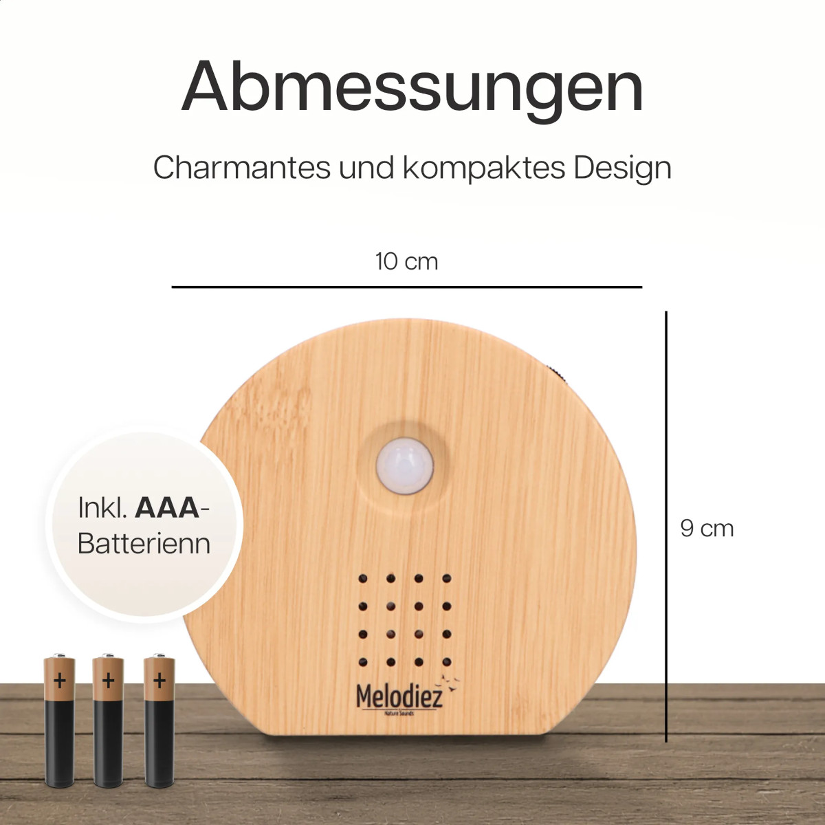 Melodiez Nature Box helles Holz - natürliche Entspannung auf Knopfdruck 4 Naturklänge in einer Box von Melodiez