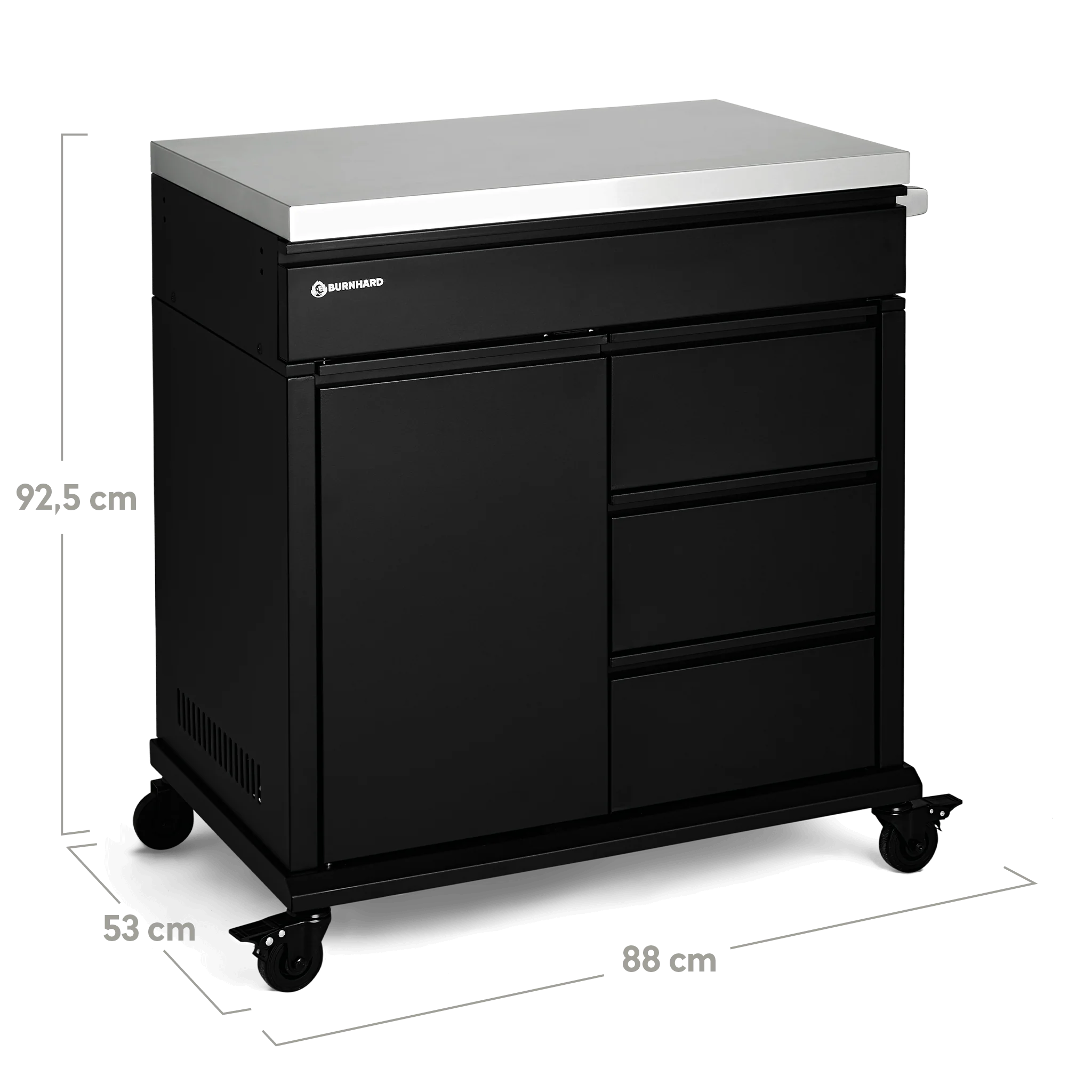 BURNHARD Grill Beistellwagen in der Farbe Schwarz von BURNHARD