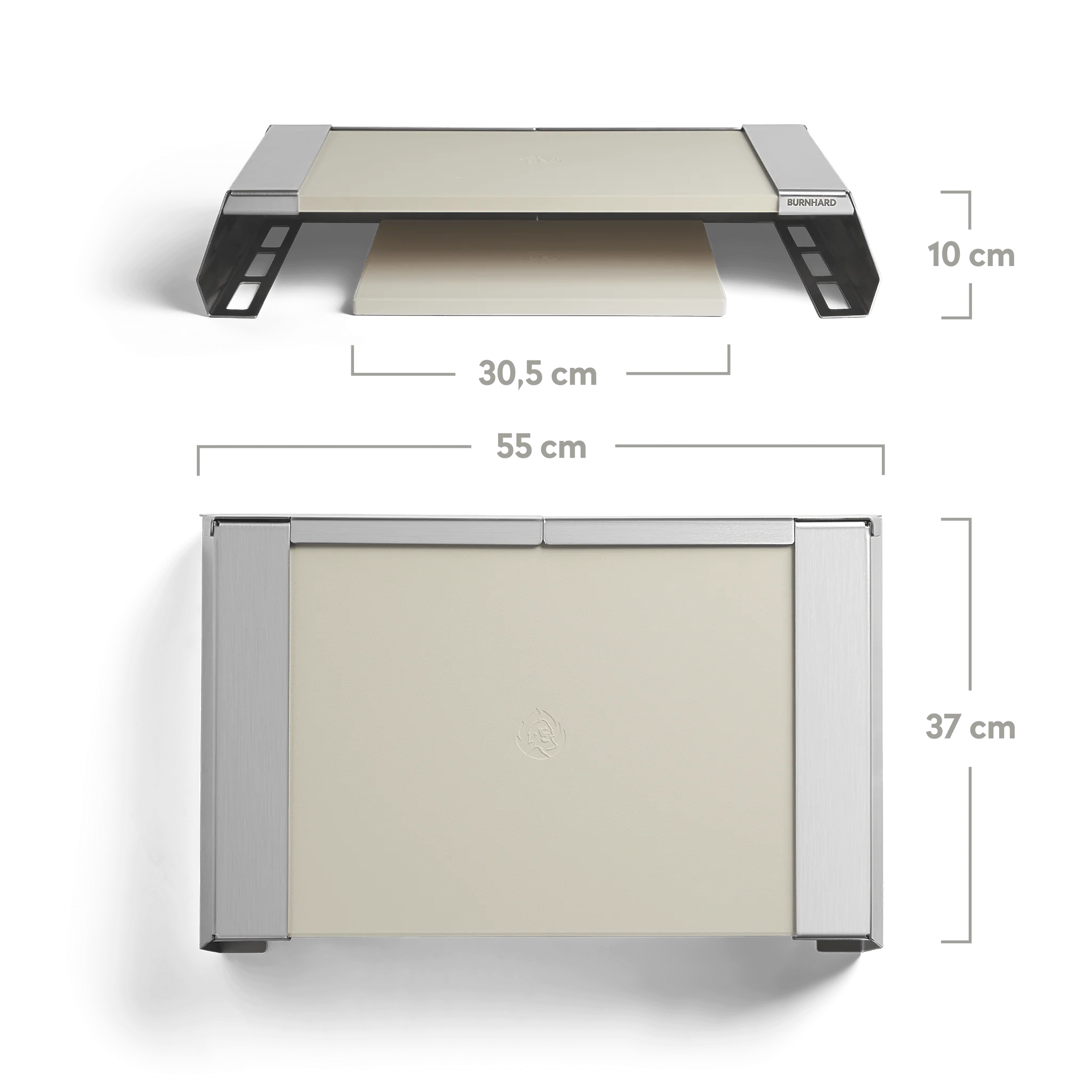 BURNHARD Pizzaaufsatz Starter-Set 2-tlg. mit Pizzaschieber 36 cm von BURNHARD