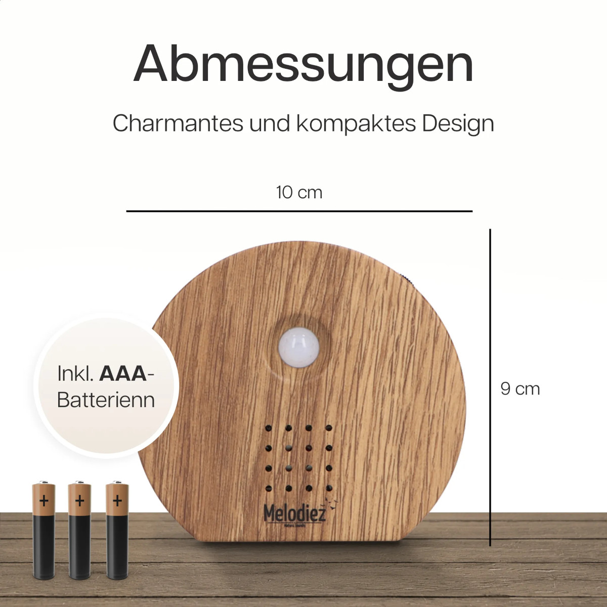 Melodiez Nature Box dunkles Holz - natürliche Entspannung auf Knopfdruck 4 Naturklänge in einer Box von Melodiez