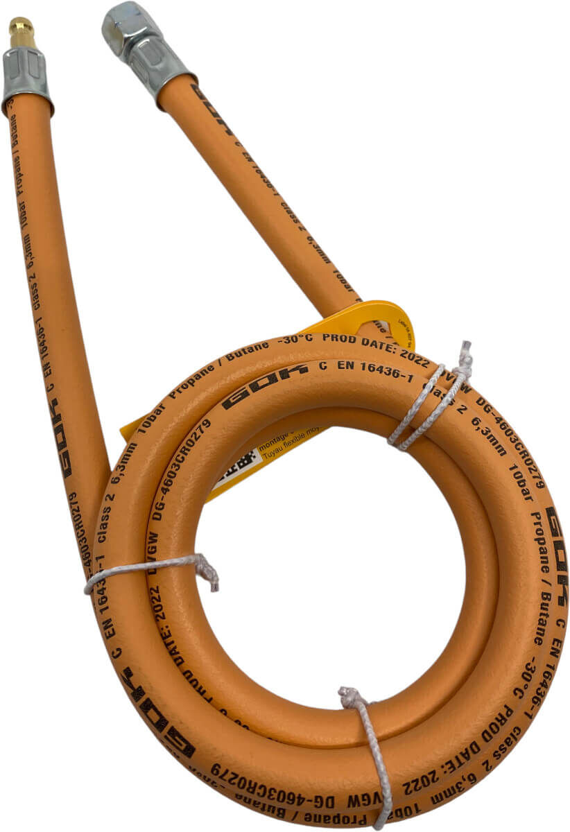 1,5m Gas Schlauch für Außensteckdose auf COBB Premier+ Gas DELUXE 30mbar (GD30) von Cobb 1,5m Gas Schlauch für Außensteckdose auf COBB Premier+ Gas DELUXE 30mbar (GD30) von Cobb