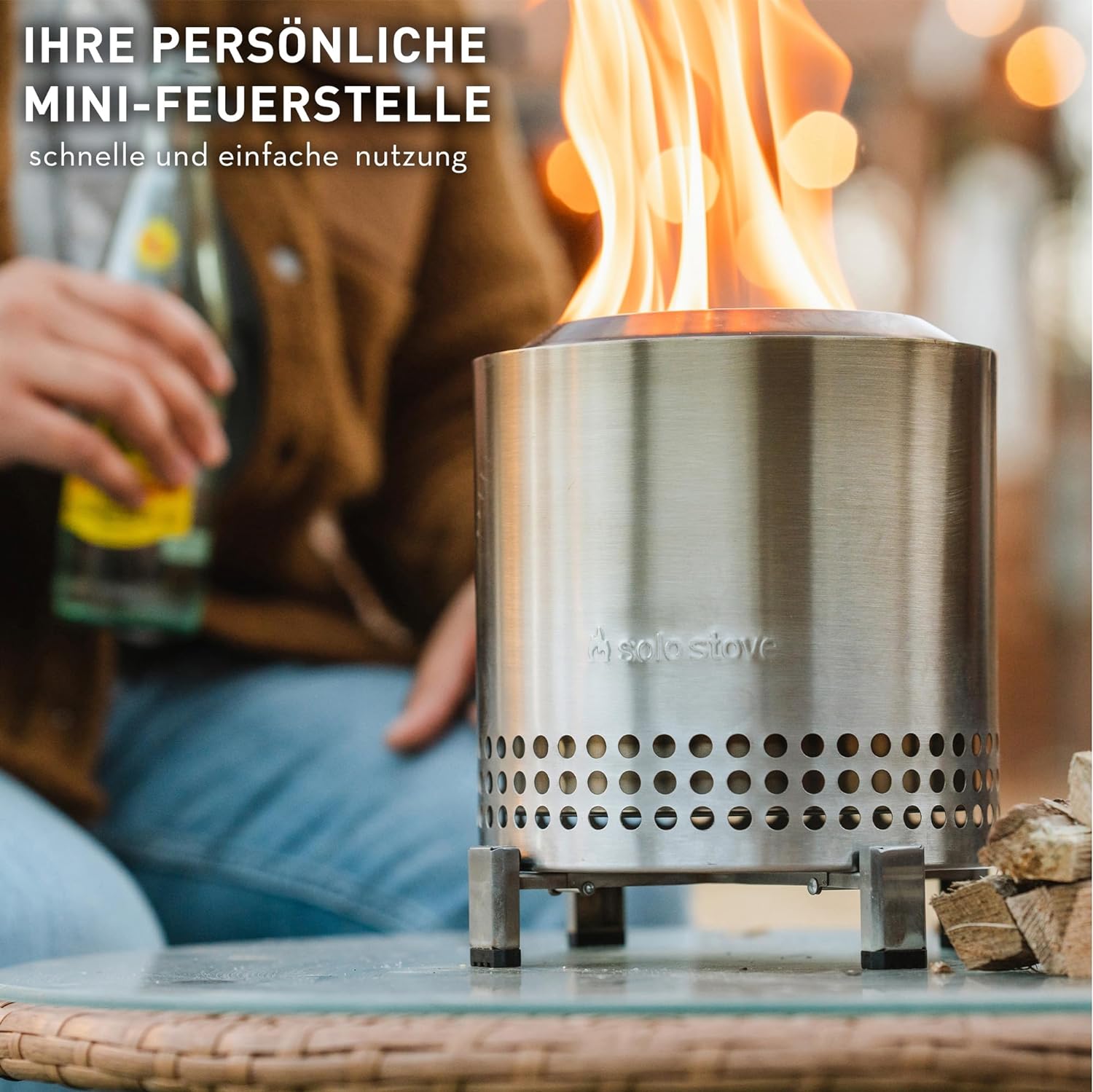 Solo Stove Mesa XL Tischfeuer Ø 17,8cm | Tischkamin Outdoor Edelstahl von Solo Stove Solo Stove Mesa XL Tischfeuer Ø 17,8cm | Tischkamin Outdoor Edelstahl von Solo Stove