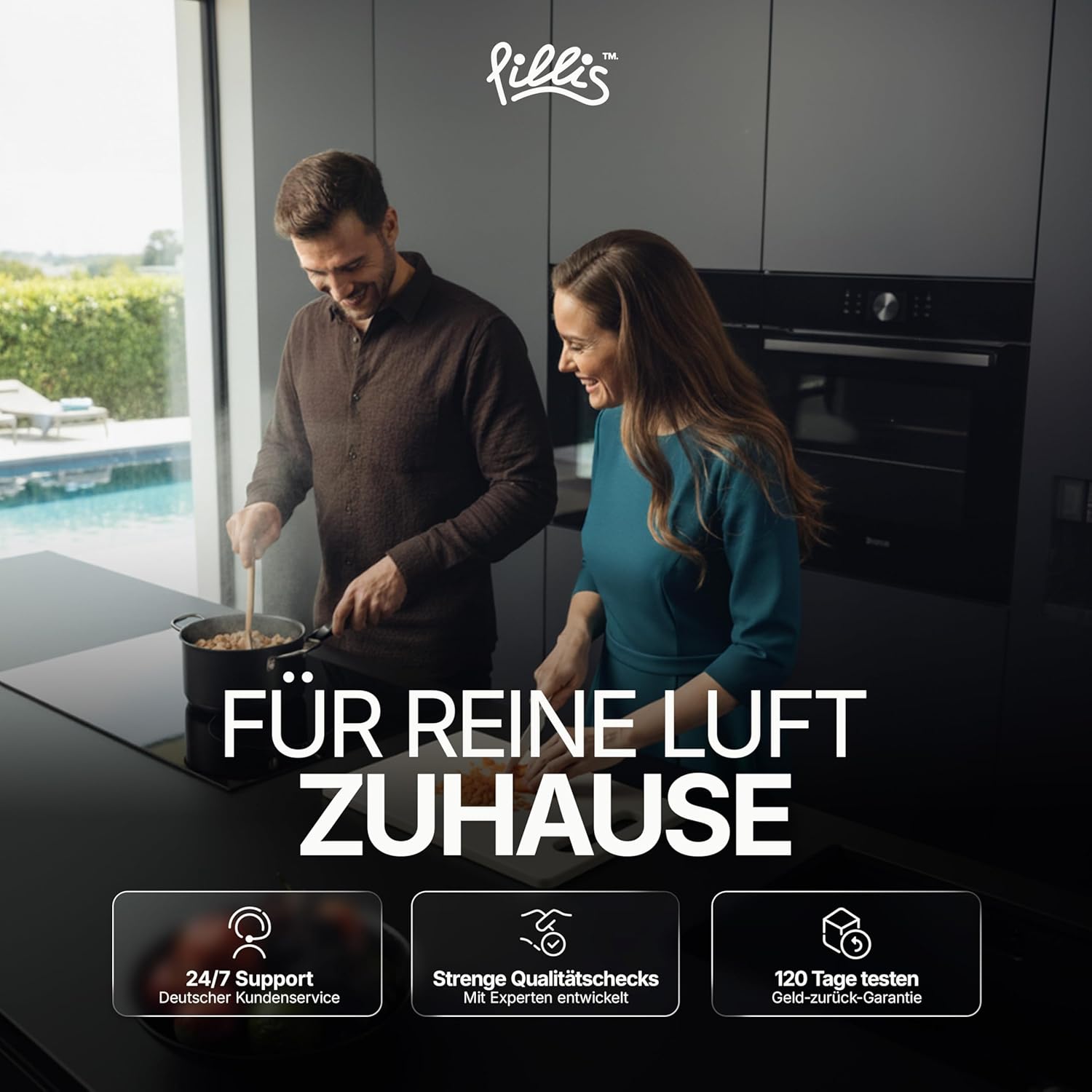 1x Pillis Aktivkohlefilter PUAKF kompatibel mit Bora Pure PURU und Bora X Pure PUXU antibakteriell und geruchsneutralisierend von Pillis