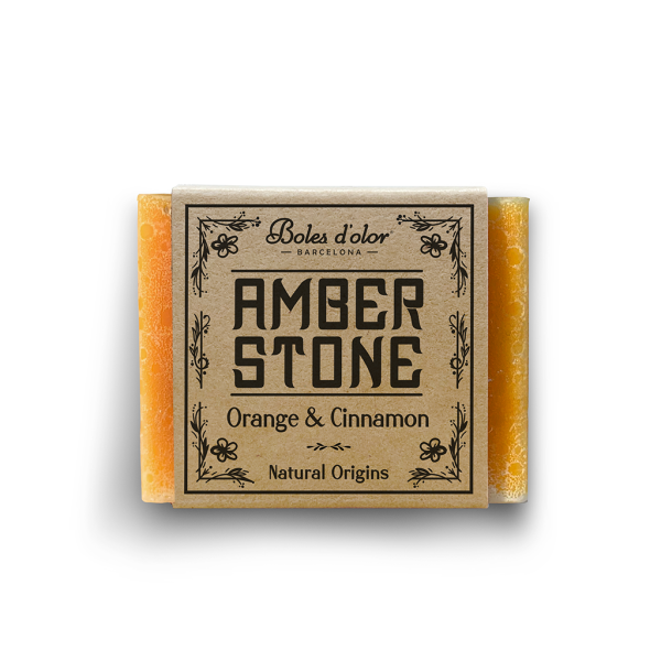 Amber Stone - Orange & Cinnamon - Animalisch Sinnlicher Duft in Quadratform - All Natural Range von Bolesdolor
