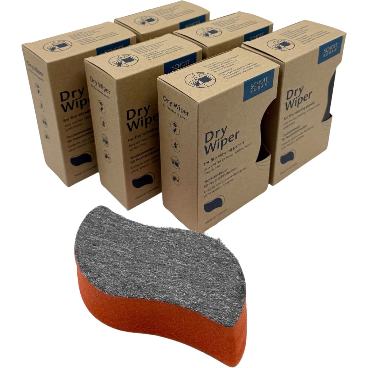 6x Trockenreiniger für alle Kaminscheiben von Schott | Kamin | Kaminscheiben | Kaminglasreiniger von SCHOTT ROBAX 6x Trockenreiniger für alle Kaminscheiben von Schott | Kamin | Kaminscheiben | Kaminglasreiniger von SCHOTT ROBAX