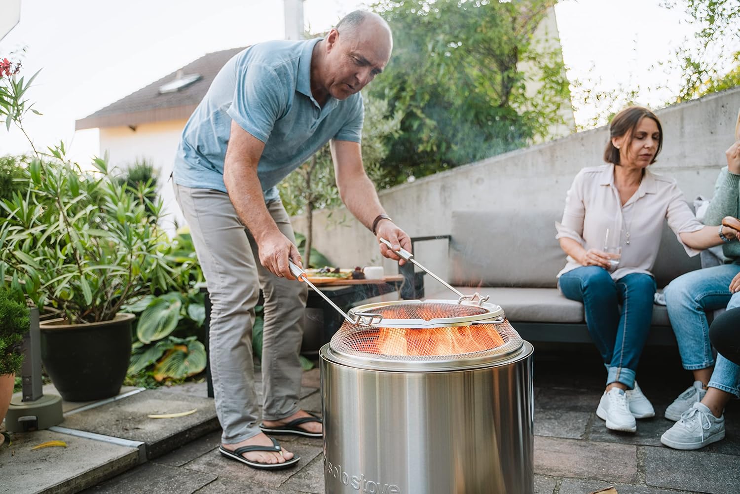 Solo Stove Bonfire Funkenschutz + 2 Heber | Edelstahl von Solo Stove