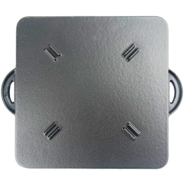 GARDINGER Grillplatte aus Guss für einflammige Universal Kartuschen Kocher 22 cm von HUW24