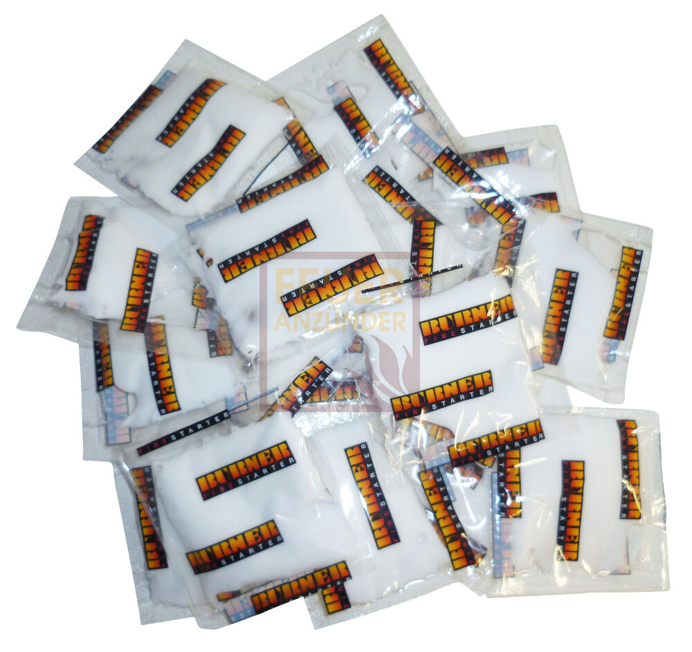 1x Feueranzünder Firestarter Zündbeutel Dose mit 100 Stück - Original aus Dänemark von Burner