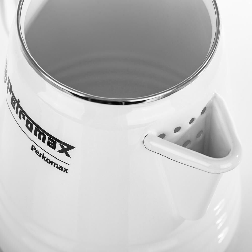 Petromax Kaffee und Tee Perkolator | Perkomax | Weiß emailliert | 1,3 Liter