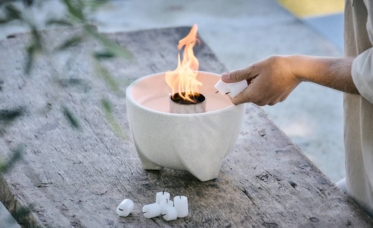 DENK Keramik Schmelzfeuer Outdoor DENK Albicium® mit Lichtglas-Aufsatz | SFA+LGA  von DENK Keramik