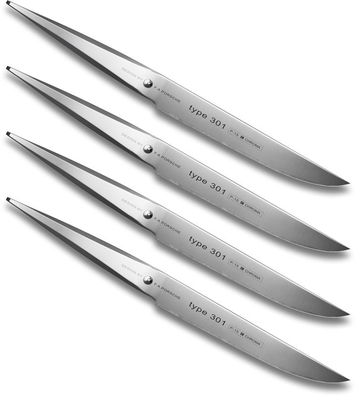CHROMA P-16 Steakmesser Set - Profi-Qualität für Steakliebhaber - Design by F.A. Porsche