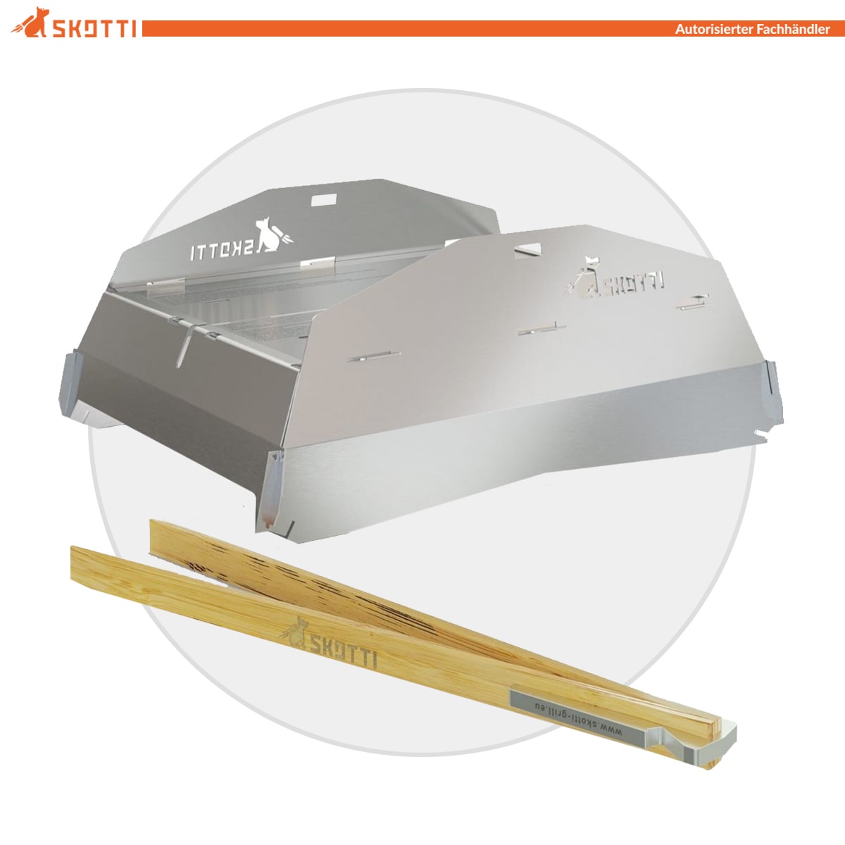 SKOTTI Cap Max Deckel aus Edelstahl inkl. Grillzange SKOTTI Cap Max Deckel aus Edelstahl inkl. Grillzange
