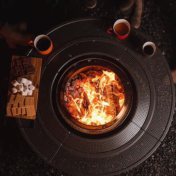 Solo Stove Surround für Summit 24 Premium Feuerschalentisch für Garten und Terrasse von Solo Stove