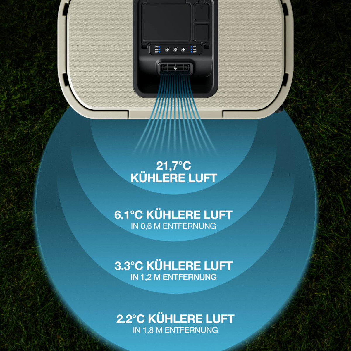 Solo Stove Windchill 47 Cooler Kühlbox mit mobiler Klimaanlage für Camping, Garten & Outdoor inkl. 17Ah Akku von Solo Stove