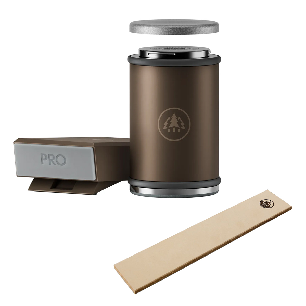 HORL® 3 PRO Bronze Rollschleifer mit Magnetschleiflehre & HORL® Abziehleder - Professioneller Messerschärfer von HORL