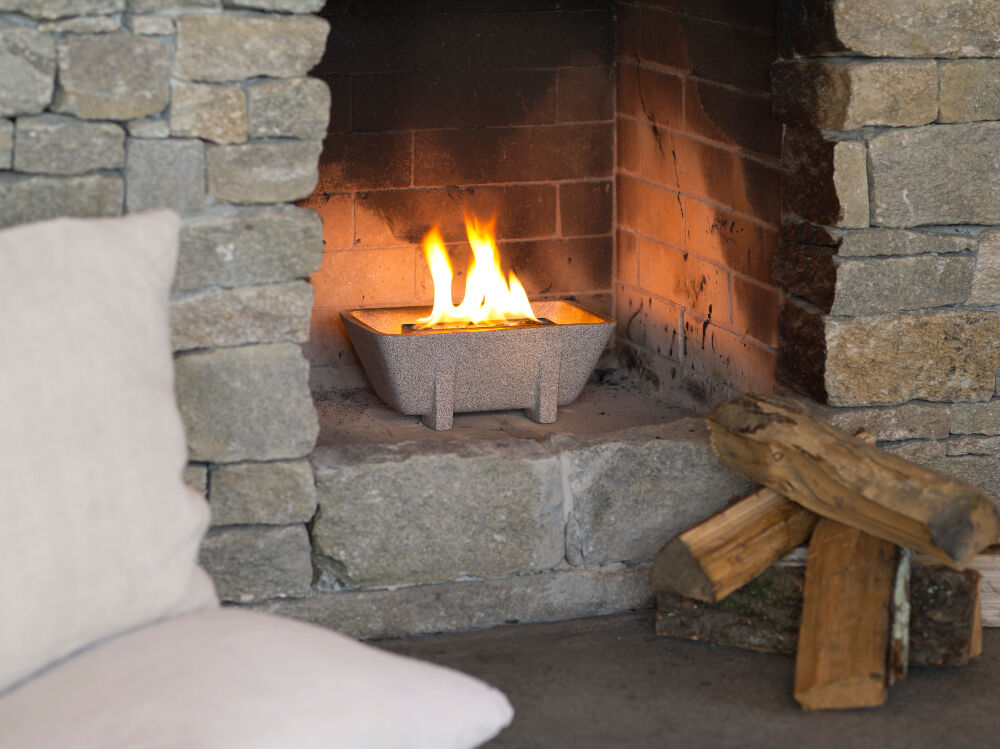 DENK Keramik Schmelzfeuer Outdoor XL Granicium + Wachs gefüllt | Deckel XL Granicium (SXLG+SXLG-DE) von DENK Keramik