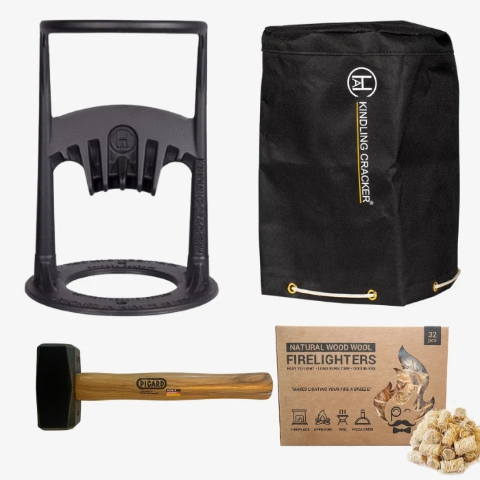 Holzspalter Kindling Cracker Original Premium-Set bis 16 cm Durchmesser