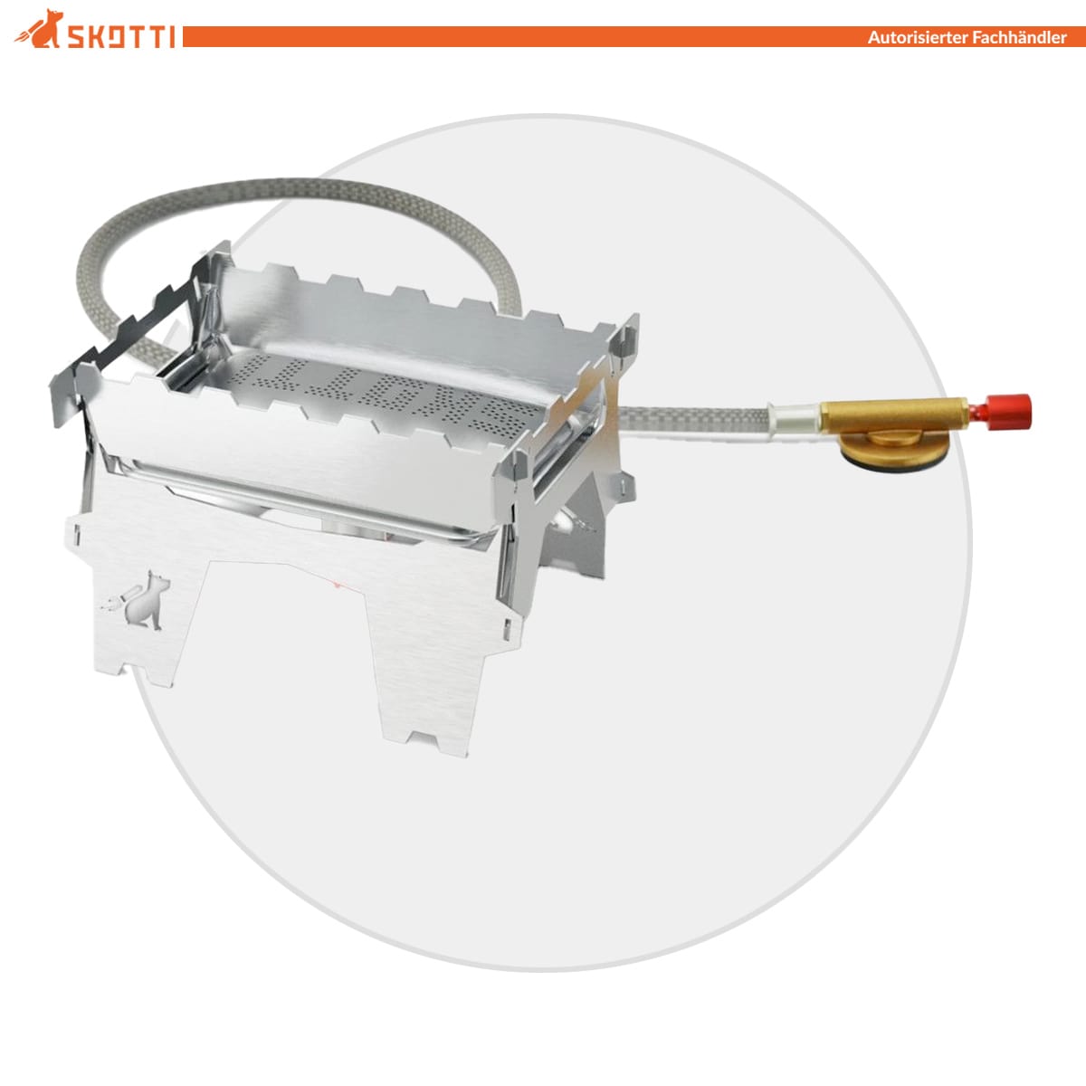 SKOTTI BOOSTER 2.0 der faltbare Gaskocher - Campingkocher nur 1,5 cm hoch SKOTTI BOOSTER 2.0 der faltbare Gaskocher - Campingkocher nur 1,5 cm hoch