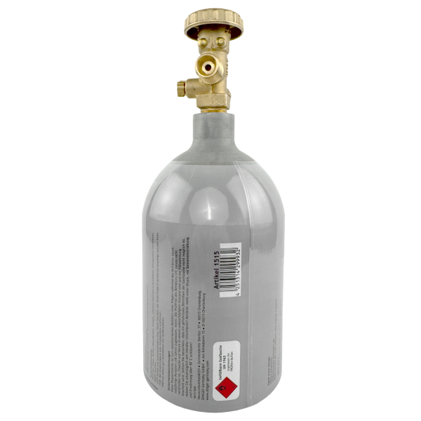 Befüllbare Aluminium Propanflasche Profill 0.5 + Umfüllschlauch + Schnellkupplungen von HUW24
