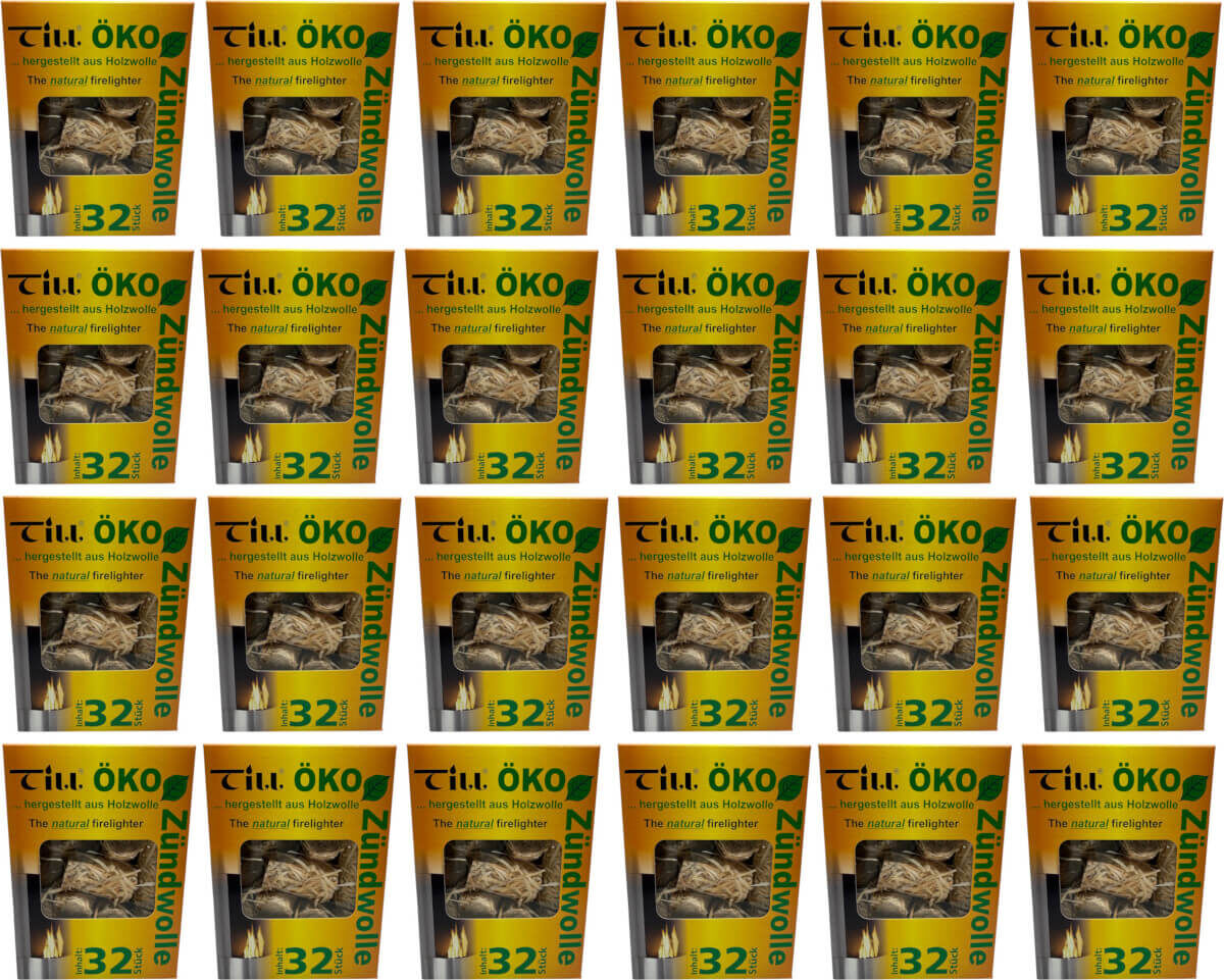 24x Till Öko Zündwolle | Grillanzünder | Ofennzünder | Kaminanzünder | 768 Anzünder von Till 24x Till Öko Zündwolle | Grillanzünder | Ofennzünder | Kaminanzünder | 768 Anzünder von Till