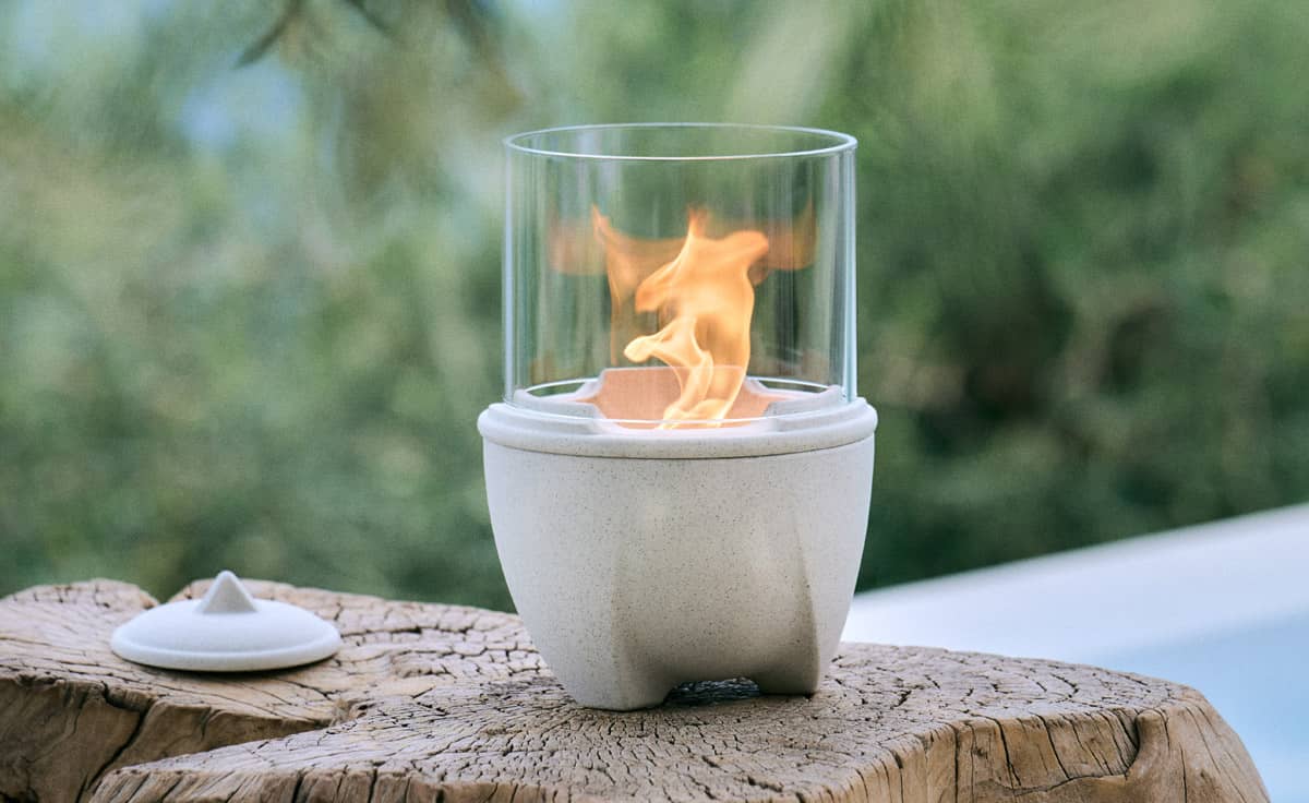 DENK Keramik Schmelzfeuer Outdoor DENK Albicium® mit Lichtglas-Aufsatz | SFA+LGA  von DENK Keramik