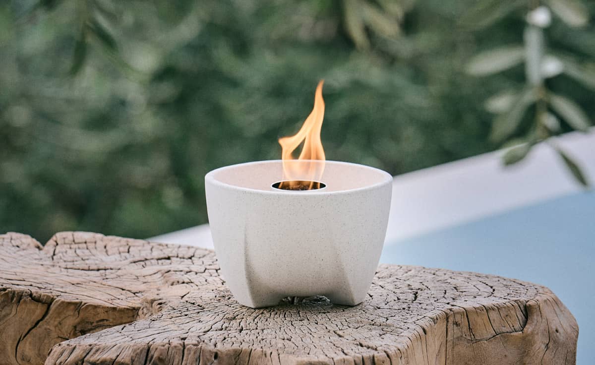 DENK Keramik Schmelzfeuer Outdoor DENK Albicium® - Edles Naturporzellan für stimmungsvolle Feuermomente im Garten | SFA von DENK Keramik