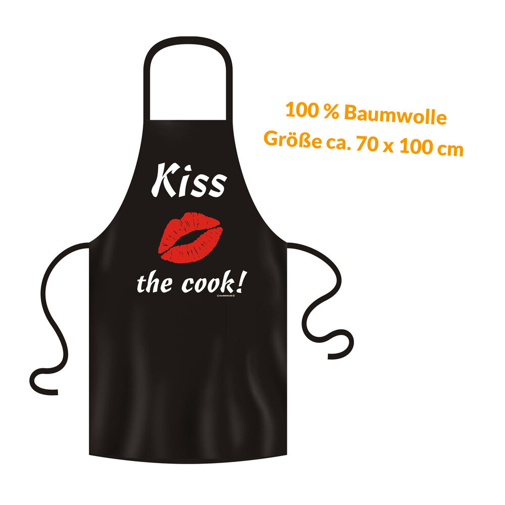 Grillschürze - Küchenschürze - Kochschürze ~ Kiss the cook! ~ (2960) von RAHMENLOS® Grillschürze - Küchenschürze - Kochschürze ~ Kiss the cook! ~ (2960) von RAHMENLOS®