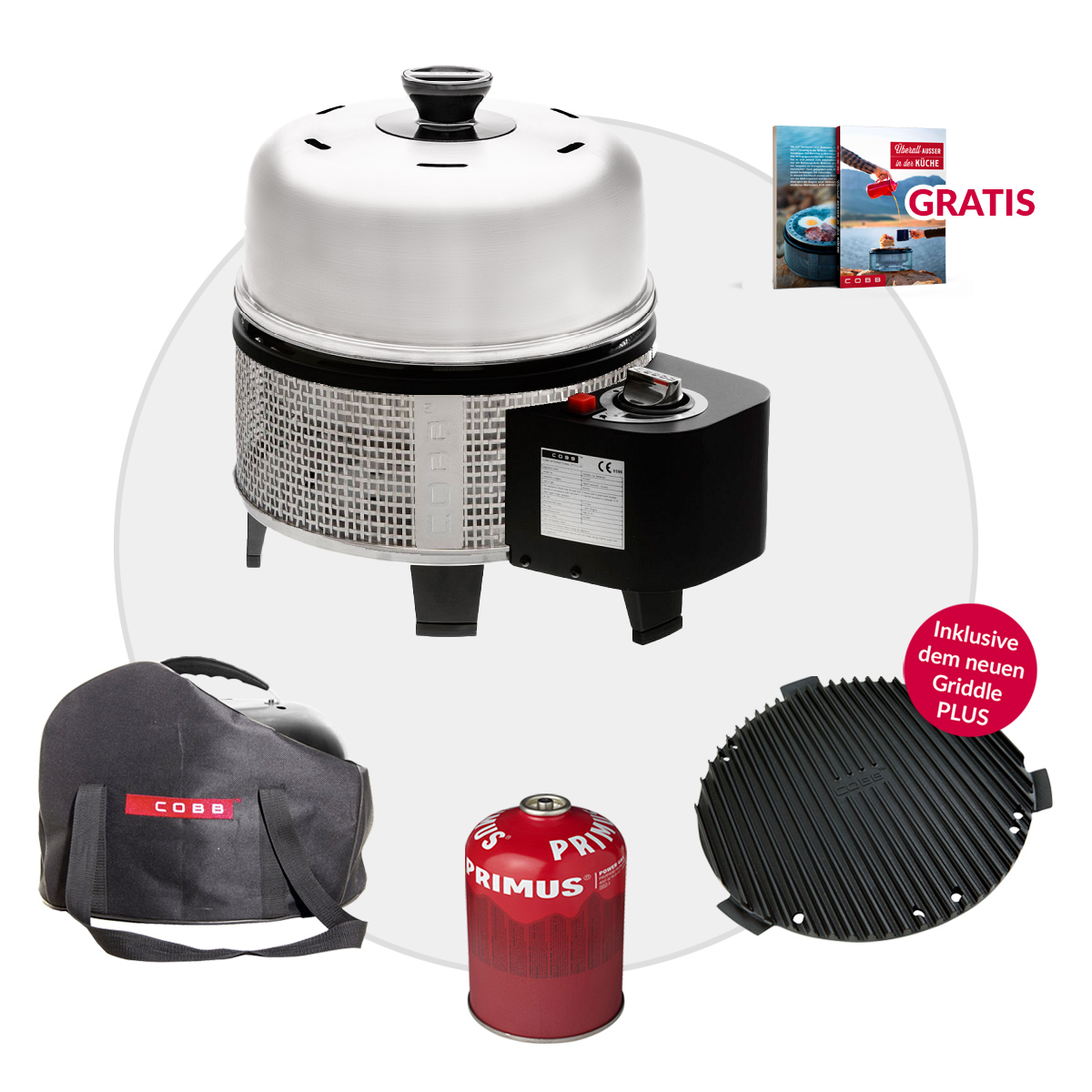 COBB Gas DELUXE 2.0 Grill Multifunktionsküche inkl. Tasche + Kartusche von Cobb