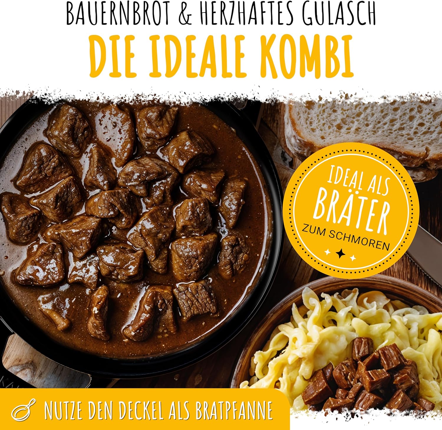 KAISERTAL Emailliert Gusseisen Brotbackform mit Deckel 26cm  von KAISERTAL