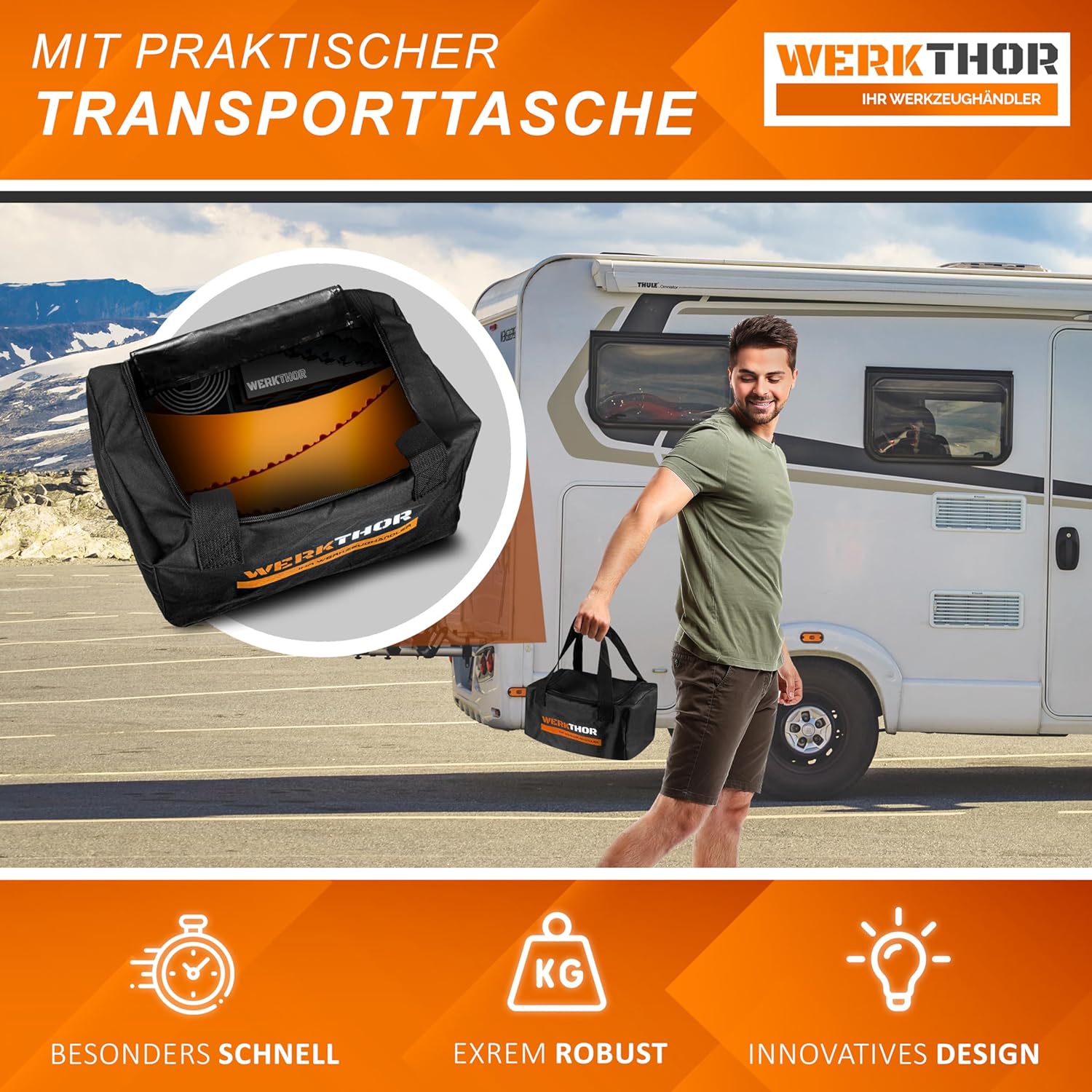 WERKTHOR Auffahrkeile 2er Set Orange / Schwarz | Wohnmobil & Wohnwagen & VAN & Anhänger von WERKTHOR WERKTHOR Auffahrkeile 2er Set Orange / Schwarz | Wohnmobil & Wohnwagen & VAN & Anhänger von WERKTHOR