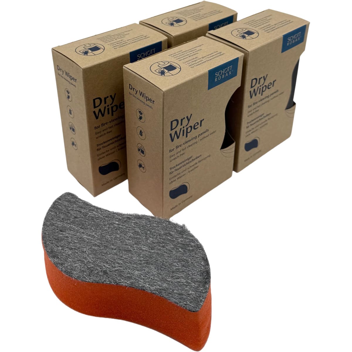 4x Trockenreiniger für alle Kaminscheiben von Schott | Kamin | Kaminscheiben | Kaminglasreiniger von SCHOTT ROBAX 4x Trockenreiniger für alle Kaminscheiben von Schott | Kamin | Kaminscheiben | Kaminglasreiniger von SCHOTT ROBAX