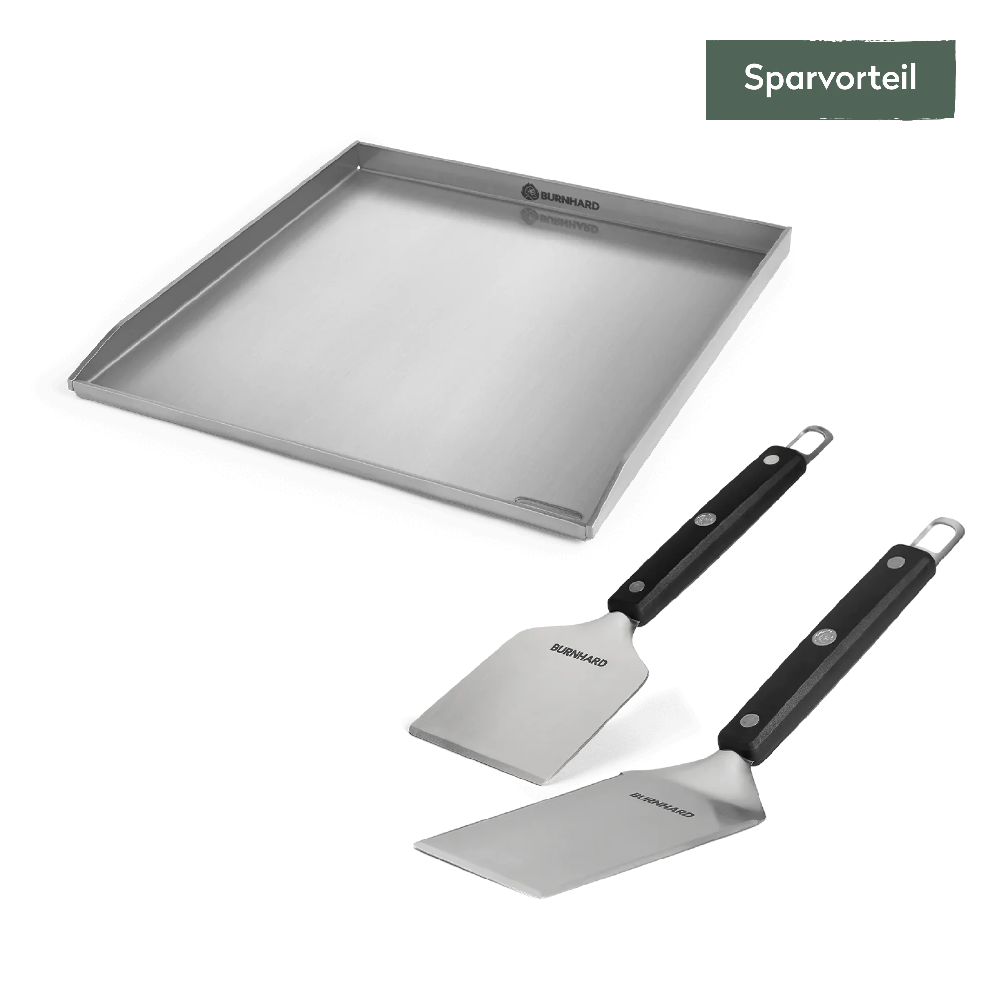 BURNHARD Plancha Set mit 2tlg. Grillspachtel und Grillschaber - FRED 41,5 x 40,0 cm BURNHARD Plancha Set mit 2tlg. Grillspachtel und Grillschaber - FRED 41,5 x 40,0 cm