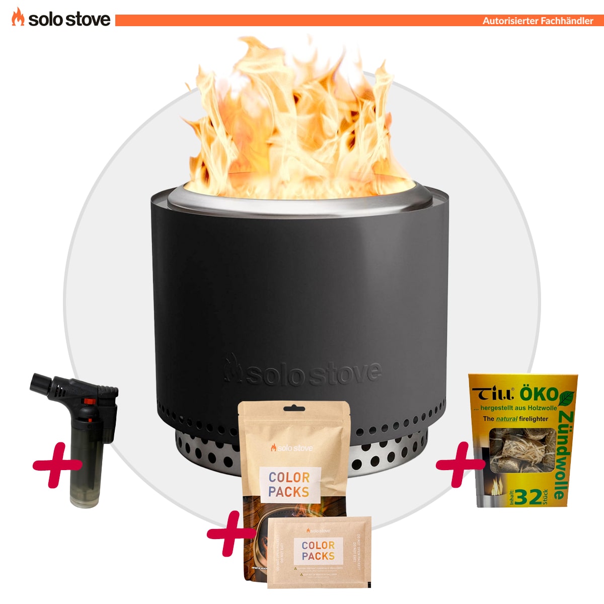 Solo Stove BONFIRE 2.0 + STAND Ash + Buntes Feuer + Anzünder - AKTION